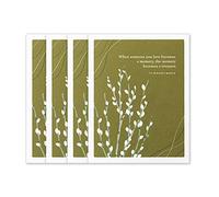 Compendium Positively Green 4-Pack of Sympathy Cards - When someone you love becomes a memory… (Four Cards Total, One Design, with Envelopes)