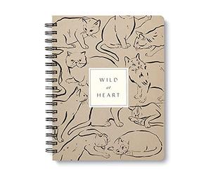 Compendium Spiral Notebook - Wild at Heart - A Designer Spiral Notebook with 192 Lined Pages, College Ruled, 7.25”W x 9.25”H