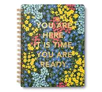 Compendium Spiral Notebook - You are here, it is time, you are ready. - A Designer Spiral Notebook with 192 Lined Pages, College Ruled, 7.5”W x 9.25”H