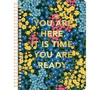 Compendium Spiral Notebook - You are here, it is time, you are ready. - A Designer Spiral Notebook with 192 Lined Pages, College Ruled, 7.5”W x 9.25”H
