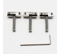 Compensated titanium alloy Saddles Set (3pcs) Barrel-Style Bridge Saddle for Tele Vintage Electric Guitar Replacement Part