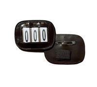Competition Leather Number Holder 3 Digit for bridles and Saddle pads with Crocco Patent (Black)
