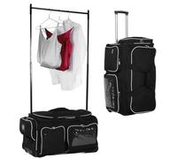 Competition Rolling Duffle Bag with Garment Rack & Wheels Carry On Garment Duffel Weekender Bag for Dance Shows Travel Recital (Black)