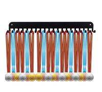 Competition Trophy Hooks - Gym Medal Holder Wall Decoration Bedroom | Motivational Gift for Runners, Swimmers and Gymnasts. Easy Assembly, Screws and Anchors Included. Space for 2