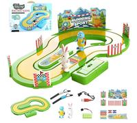 Competitive Simulation Track Motion Toys Motion-Sensing Racing Board Game Parent Child Interactive Physical Action Table Game Indoor Family Play Gift for Kids Boys Girls(#A,Dual battery)