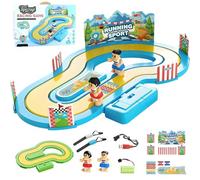 Competitive Simulation Track Motion Toys Motion-Sensing Racing Board Game Parent Child Interactive Physical Action Table Game Indoor Family Play Gift for Kids Boys Girls(#C,Single cell battery)