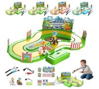 Competitive Simulation Track Motion Toys, Motion-Sensing Racing Game for Ages 12+, 2 Player Interactive Board Game, Indoor Physical Activity Familys Fun (Green-B)