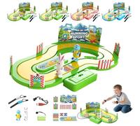 Competitive Simulation Track Motion Toys, Motion-Sensing Racing Game for Ages 12+, 2 Player Interactive Board Game, Indoor Physical Activity Familys Fun (Green-A)