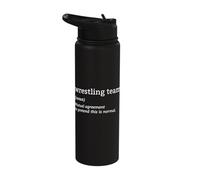 Competitive Wrestling Team Funny Definition Pro Wrestler MMA Stainless Steel Insulated Water Bottle