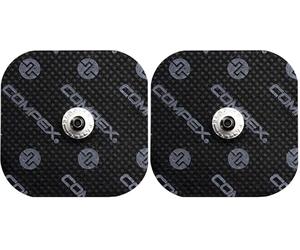 Compex Unisex's Easysnap Self-Adhesive Electrodes with Snap Connectors, Blue, 50 x 50 mm (Pack of 2)