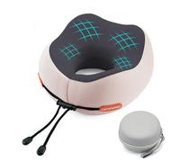 Comphekept Neck Pillow for Traveling Memory Foam Travel Pillow for Airplane/Car/Office&Home Breaks (Pink Grey)