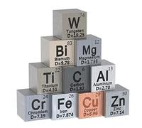 Comphic 10 PCS Elements-Cubes - Density-Cube Set As Shown 0.39 Inch/10 mm for A Periodic Table of Elements Collection