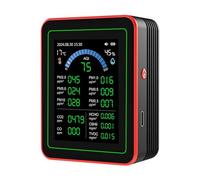Comphic Air Quality Tester CO/CO2/HCHO/TVOC//PM0.3/PM1.0/PM2.5/PM10/Temperature/Humidity/Air Quality Tester 18 in 1 Air Detector WiFi Air Quality Monitor Black