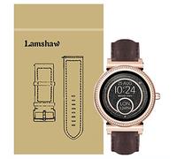 Compitable for Michael Kors Sofie Band, LvBu Leather Strap Replacement Band Straps Compitable for Michael Kors Access Sofie Gen 3 / MK Runway Smartwatch (Brown)