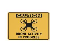 Compladeta Caution Drone Activity In Progress Sign Outdoor Signs Aluminum 12X8 Inch Uv Ink Printed For House And Business