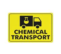 Compladeta Chemical Transport Sign Signs Outdoor, Uv Printed Aluminum 12 X 8 In, Weatherproof And Security Signs For Home Or Business