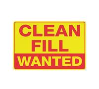 Compladeta Clean Fill Wanted Sign 12 X 8 Inch Metal Sign, Rustproof Aluminum, Multicolor
