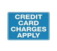 Compladeta Credit Card Charges Apply Sign For Business 8""X12"" Rust Free Aluminum Uv Printed,4 Pre-Drilled Holes.Durable/Weatherproof