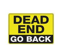 Compladeta Dead End Go Back Sign Metal Signs 12X8 Inch Rust Free Aluminum,Uv Ink Printing,Durable/Weatherproof Outdoor For Home