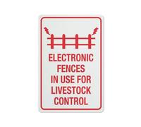 Compladeta Electronic Fences In Use For Livestock Control Sign Outdoor Signs Aluminum 12X8 Inch Uv Ink Printed For House And Business