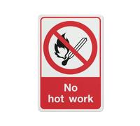 Compladeta No Hot Work Sign Funny Decor For House Door Office Business Yard,Metal Aluminum Rust Free Sign - 12"" X 8"", Pre-Drilled Holes, Weather Resistant