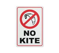 Compladeta No Kite Surfing Sign Outdoor Metal Sign - 12 X 8 Metal Signs For Business, Workplace, Office, Home, Delivery Signs, Road Signs, Garden Signs