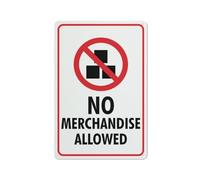 Compladeta No Merchandise Allowed Sign 12X8 Inch Tin Sign Great For Garden And Yard Wall Decor
