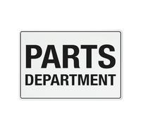 Compladeta Parts Department Sign 12X8 Inches Metal Aluminum Signs, Weather Resistant, Weatherproof, Indoor Or Outdoor