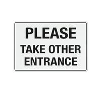 Compladeta Please Take Other Entrance Sign 8""X12"" Rust Free Aluminum Signs Outdoor, Metal Tin Sign For Home, Business, Yard