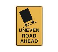 Compladeta Uneven Road Ahead Sign 12 X 8 Inch Metal Sign, Rustproof Aluminum, Multicolor