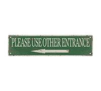 Compladeta Vintage Street Sign Please No Politics Rustic Metal Tin Home Outdoor Art Wall Decor 4X16 Inch Best Gift