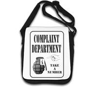 Complaint Department Take A Number Funny Grenade Graphic Shoulder Bag White