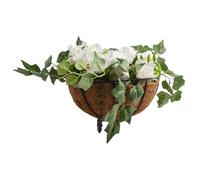 Complement Your Space with an Artificial Flower Hanging Basket in Rattan (F)