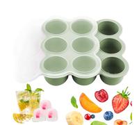 Complementary Food Frost Cube Mould - 9 Compartments Complementary Food Frost Cube with Lids - Container Storage Cube for Fridge Soups Puree Breast Milk Snack