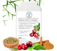 Complementary Supplements -Balance Flow Complex - Daily Urinary & Digestive Support - D-Mannose, Cranberry, Probiotics & Zinc - 90 Capsules