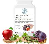 Complementary Supplements - Complete Fibre Complex - High Strength Fibre Supplement for Bowel Regularity - Psyllium Husk, Flaxseed & Pectin - Soluble & Insoluble Fibre - Vegan - 100 Capsules