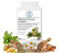 Complementary Supplements - Digestive Enzyme Complex - Digestive Support & Bloating Relief with Betaine HCl, Lipase, Protease, Bromelain, Peppermint & Turmeric - Vegan - 90 Capsules