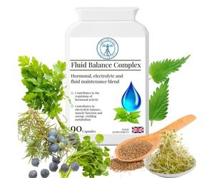 Complementary Supplements - Fluid Balance Complex - Hormonal, Electrolyte & Fluid Management Blend - Juniper Berry, Alfalfa, Kelp, Dandelion, Parsley, Magnesium - Vegan, 90 Capsules
