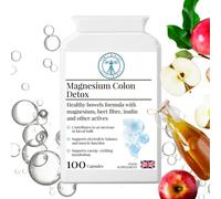 Complementary Supplements - Magnesium Colon Detox - 4 Magnesium Types, Prebiotic Fibre, ACV & Vitamin C - Gentle Daily Digestive Support - Vegan, 100 Capsules