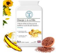 Complementary Supplements - Omega 3-6-9 - MAX Strength 1000mg - Healthy Heart & Cholesterol Formula - Sunflower Seed, Flaxseed and Fish Oil with VIT E - 60 Capsules