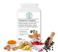 Complementary Supplements - Organic Turmeric Complex High Strength - Curcumin with Ginger, Black Pepper (Piperine), Cayenne, Zinc & Vitamin B6 - Joint & Immune Support - 90 Vegan Capsules