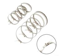 Complete 10 PCS Stainless Steel Boot Clips for Axle Joint with 5 Small and 5 Large Bands for Vehicle Installation