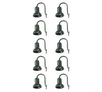 Complete 10 Piece Set of LED Wall Lamp Posts for OO Scale Model Buildings (Bottle Green)