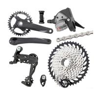 Complete 10-speed Bicycle Build Kit With Hollow Chainring, 46t Cassette And Rear Derailleur For Smooth Shifting On Rough Terrains(36T chainring)