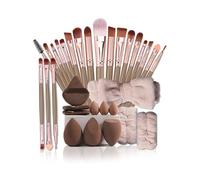 Complete 20 Piece Cosmetic Brush Set Ergonomic Handle Design Bristles for Precise Makeup Application Synthetic Fiber Makeup Brushes Set