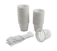 Complete 26Pcs Mesh Pot Kit with Self Watering Cord for Vibrant Indoor and Outdoor Gardens (white)