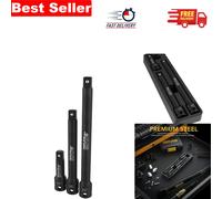 Complete 3-Piece Socket Extension Bar Set: Heavy-Duty & Reliable Performance