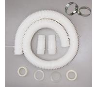 Complete 32mm Water Butt Connector Pipe Link Fittings Kit In White Plastic With Sealing Rings And Hose Clamps For Secure Rainwater Collection Storage And Garden Lawn Irrigation Applications