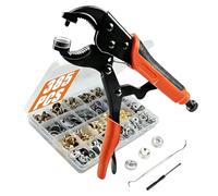 Complete 385Pcs Snapped Button Installation Tool with Pliers and Screw Type Fasteners for Clothing and Tents Metal Break Installation Pliers