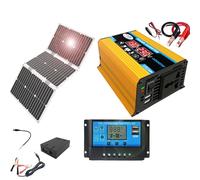 Complete 4000W solar power kit with inverter, 60W panel and 30A controller: the ultimate outdoor energy solution.(110V)